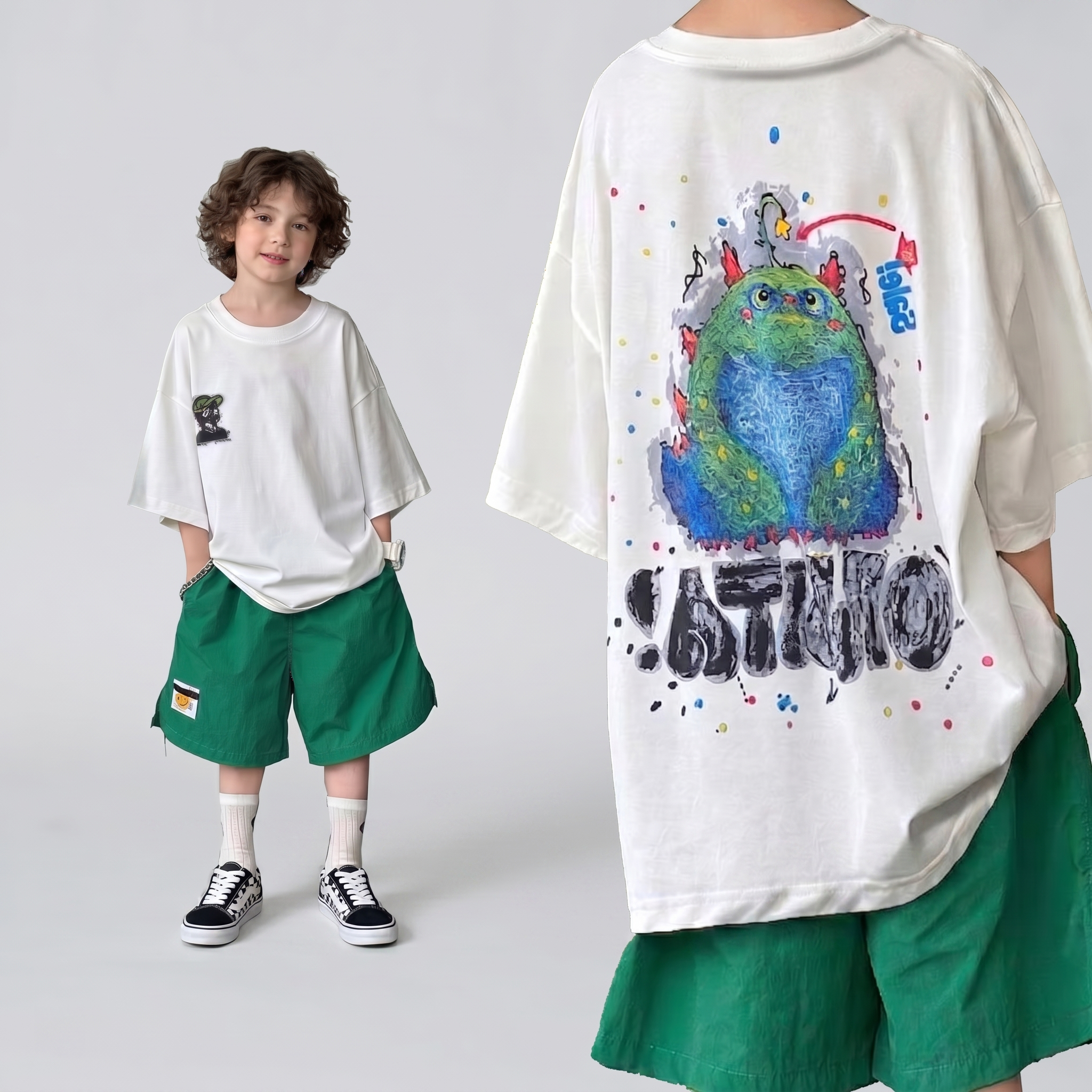 Children Clothes Kids Casual Loose T Shirt 2026 Summer New Korean Style Cartoon Cool Short-sleeved Boys Fashion Versatile Top