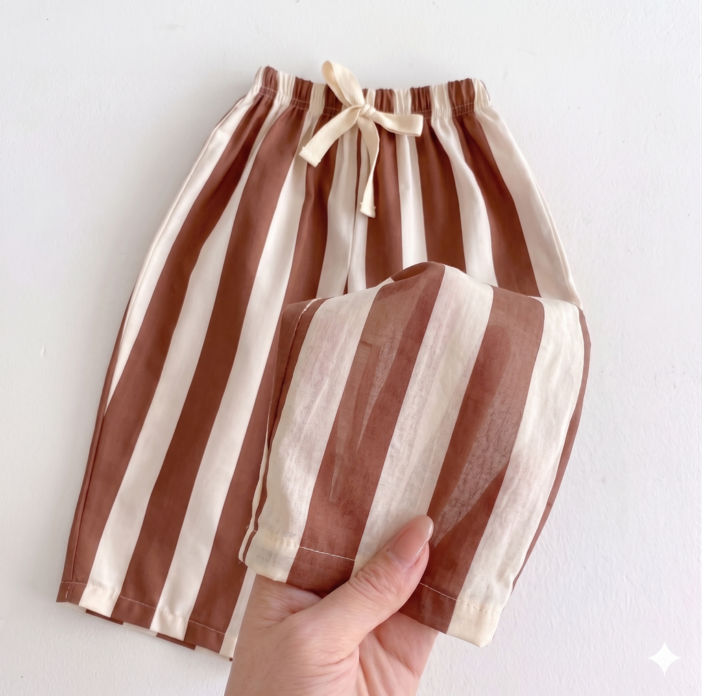 Pantalon ChocoCreamStripe