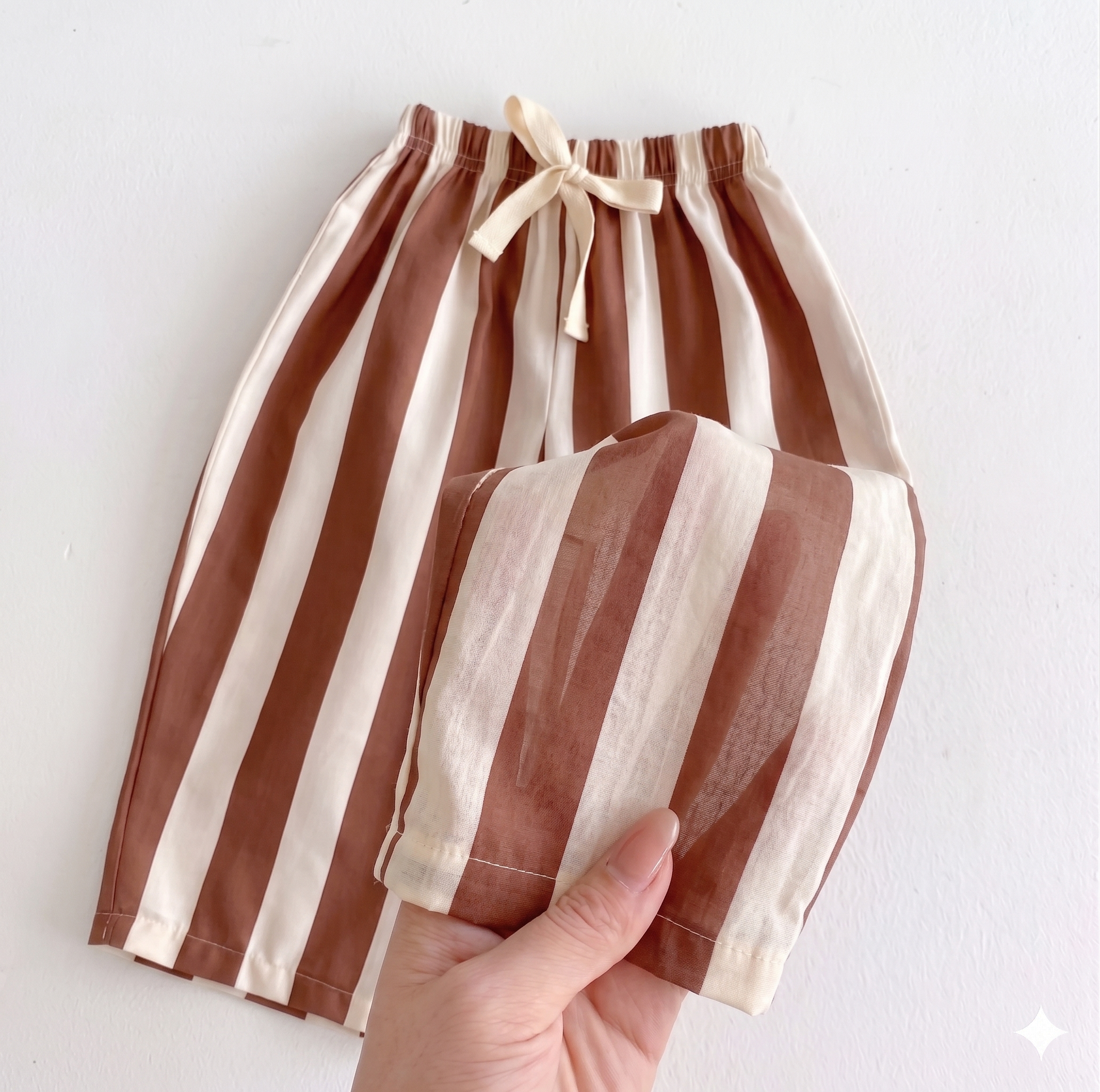 Pantalon ChocoCreamStripe
