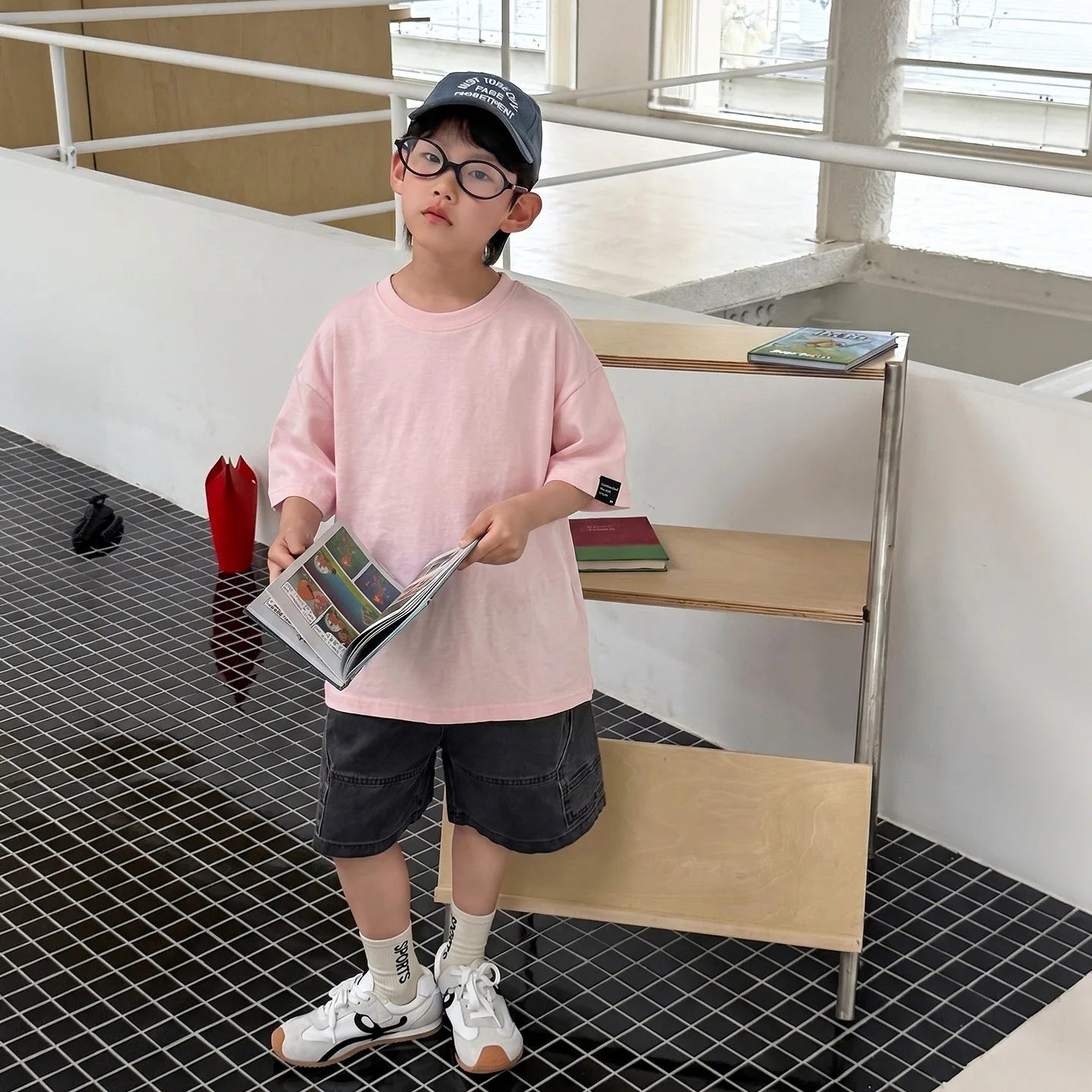 Children Clothing Boys Solid Color Simple T Shirt 2026 Summer New Boys Fashion Korean Style Loose Versatile Short Sleeved