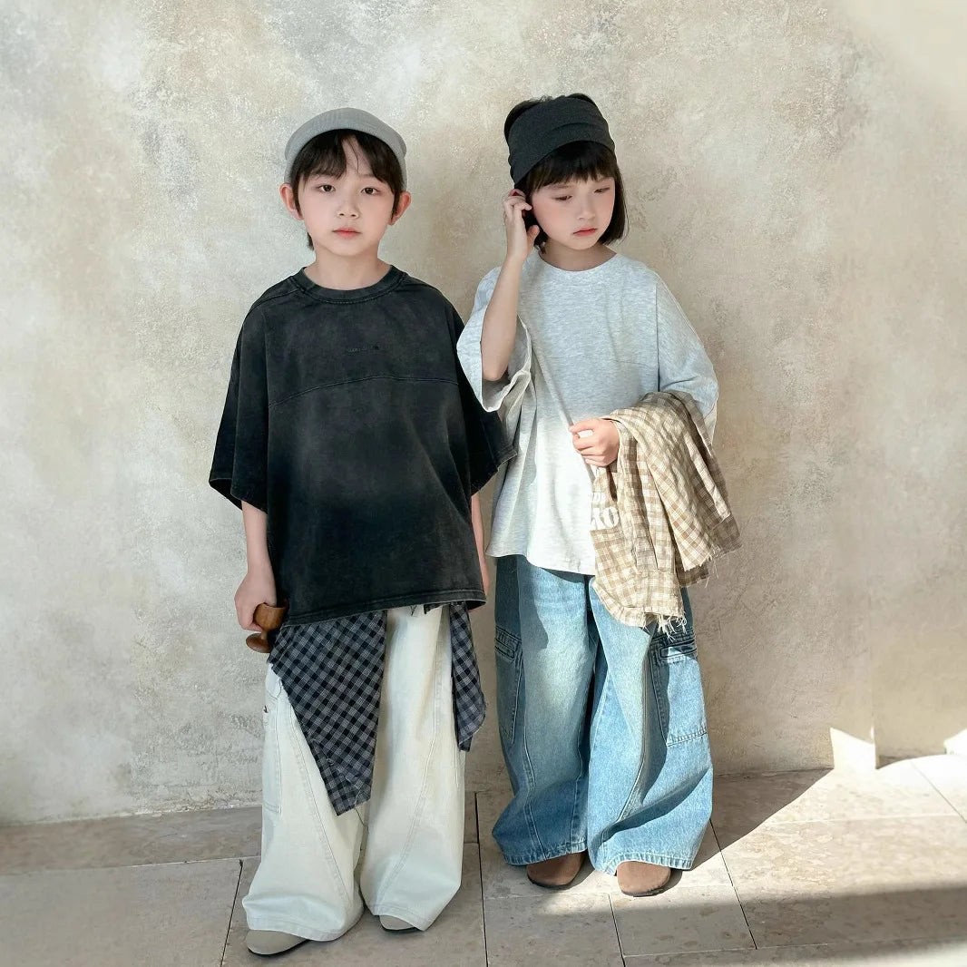 Children Clothes Kids Casual Short-sleeved T Shirt 2026 Summer New Korean-style Versatile Top Boys Fashionable Letter Print Top
