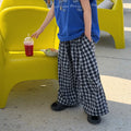 Children Clothing Kids Korean Style Casual Checkered Pants 2026 Summer Boys Fashion Loose Versatile Breathable Pants
