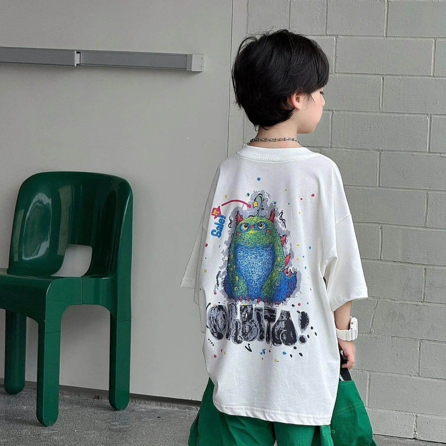 Children Clothes Kids Casual Loose T Shirt 2026 Summer New Korean Style Cartoon Cool Short-sleeved Boys Fashion Versatile Top