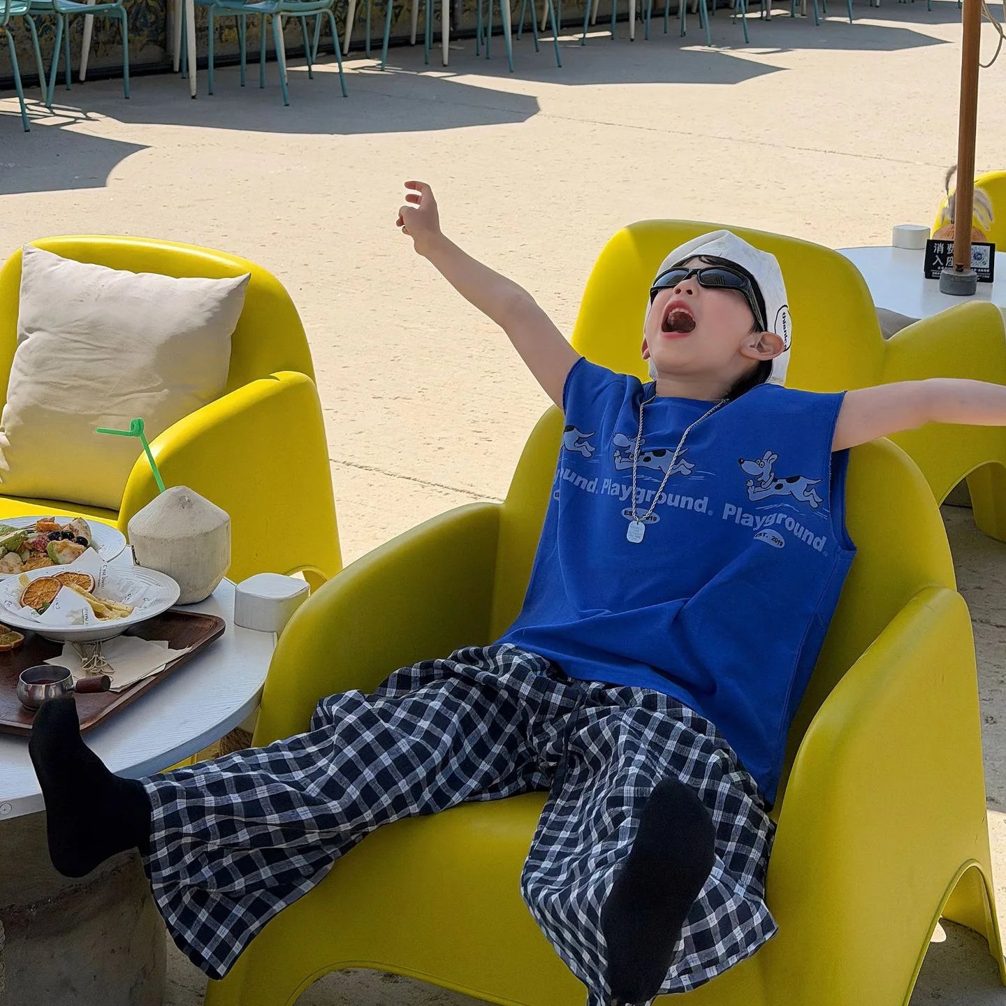 Children Clothing Kids Korean Style Casual Checkered Pants 2026 Summer Boys Fashion Loose Versatile Breathable Pants